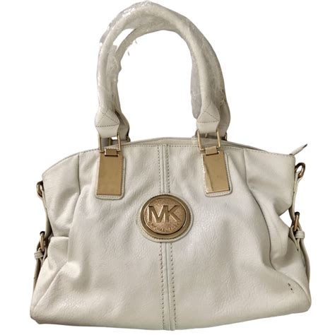 michael kors quilted white flower purse|Michael Kors white purse crossbody.